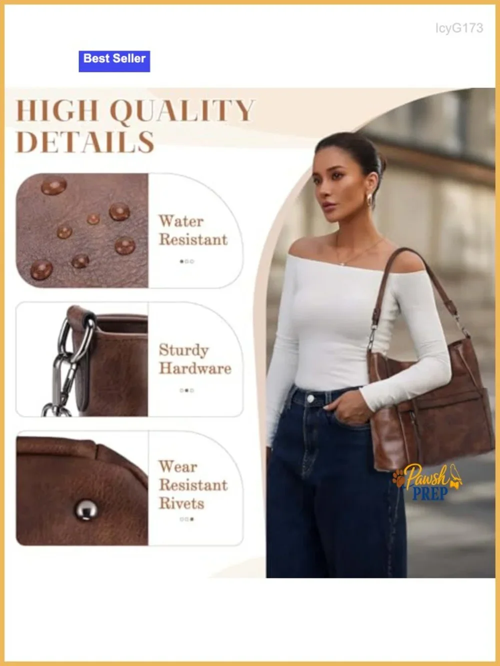 Vegan Leather Hobo Bag with Crossbody Guitar Strap and Wallet Set
